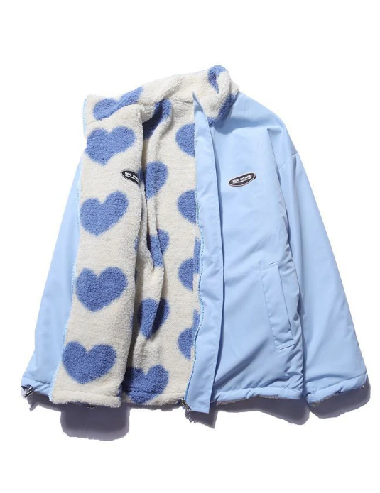 Celeste | Reversible Heart Teddy Jacket