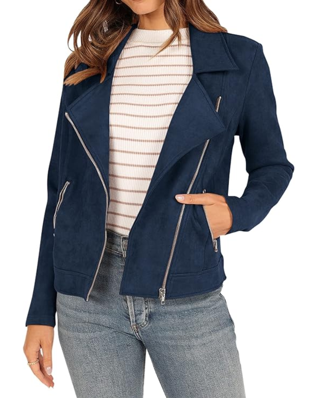 Freya | Suedette Biker Jacket