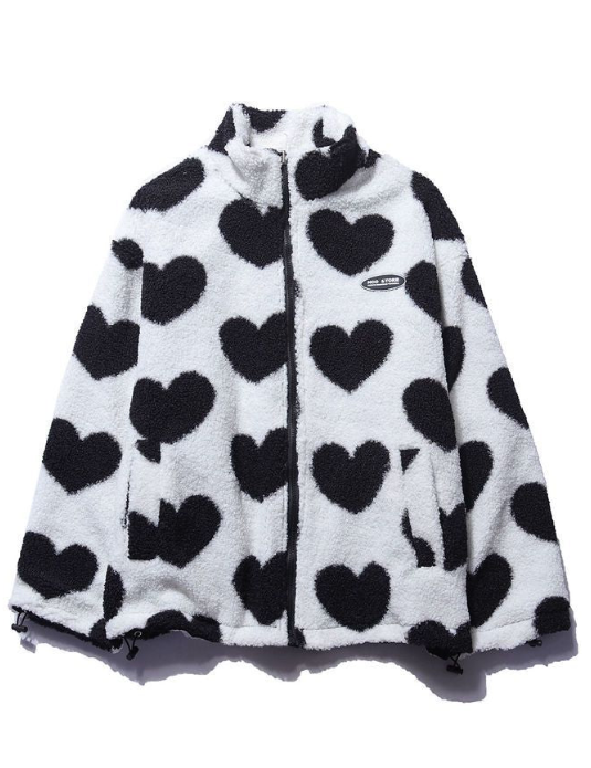 Celeste | Reversible Heart Teddy Jacket