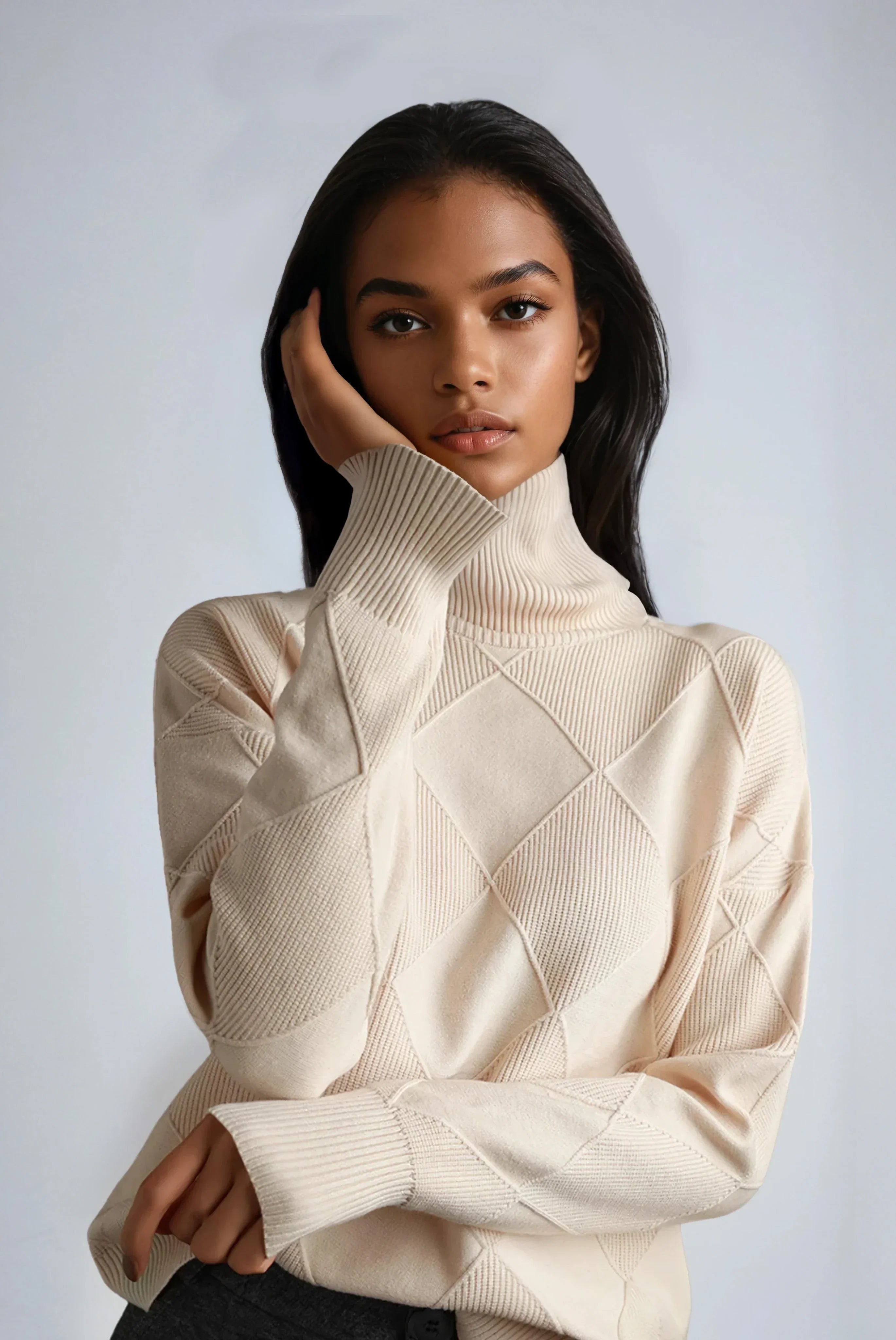 Lola | Turtleneck Sweater with Pattern