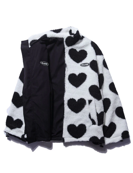 Celeste | Reversible Heart Teddy Jacket