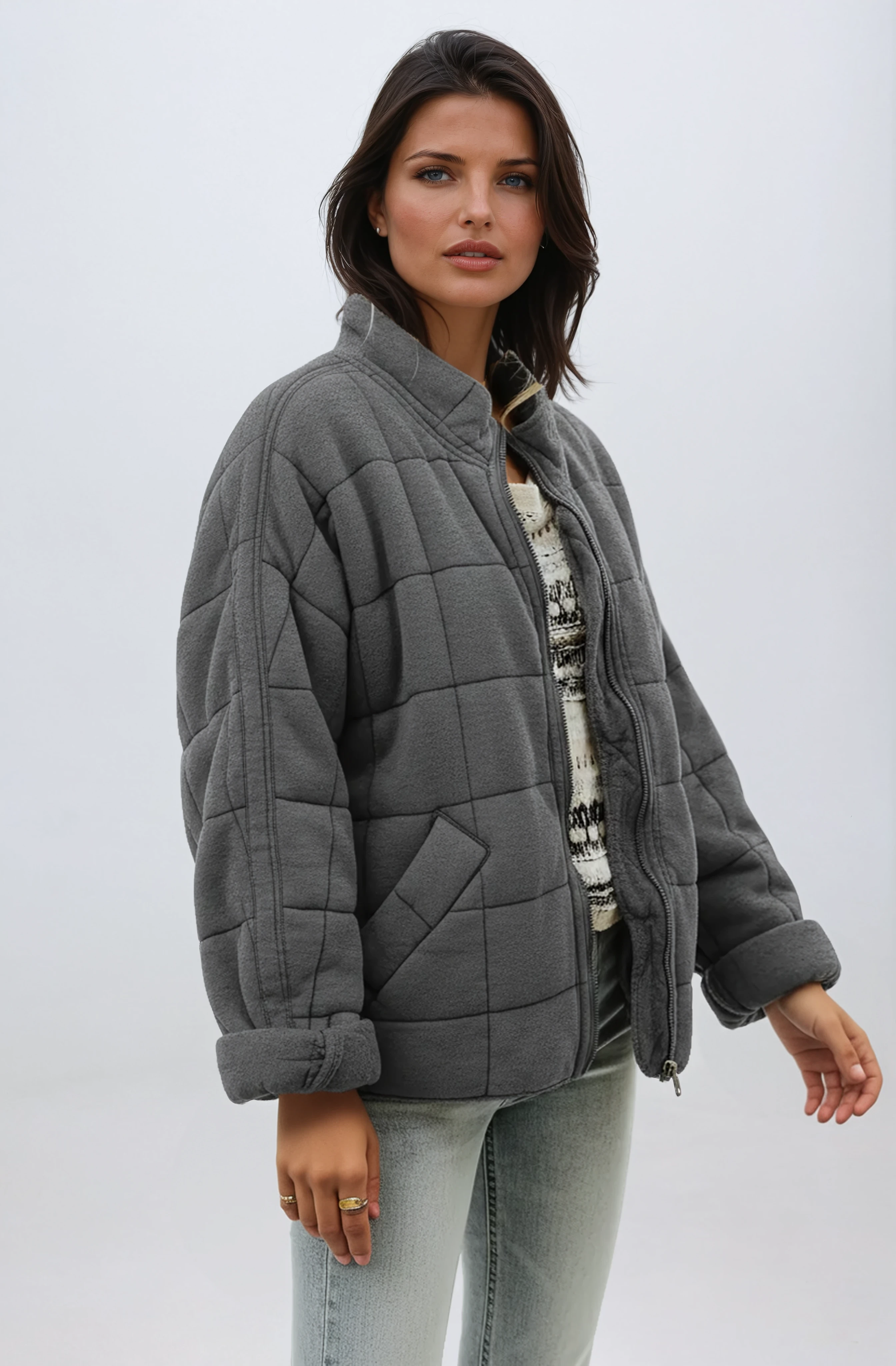 Lily | Oversized Quilted Jacket