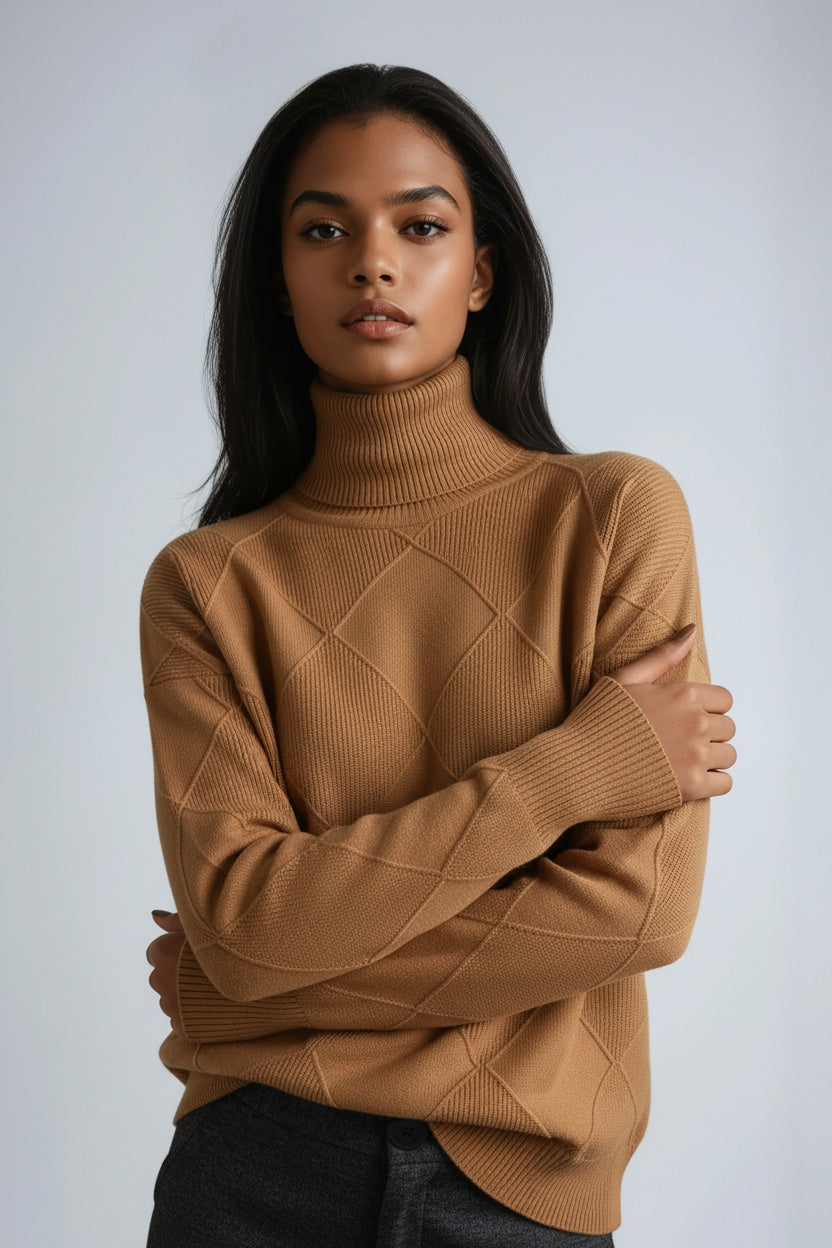 Lola | Turtleneck Sweater with Pattern