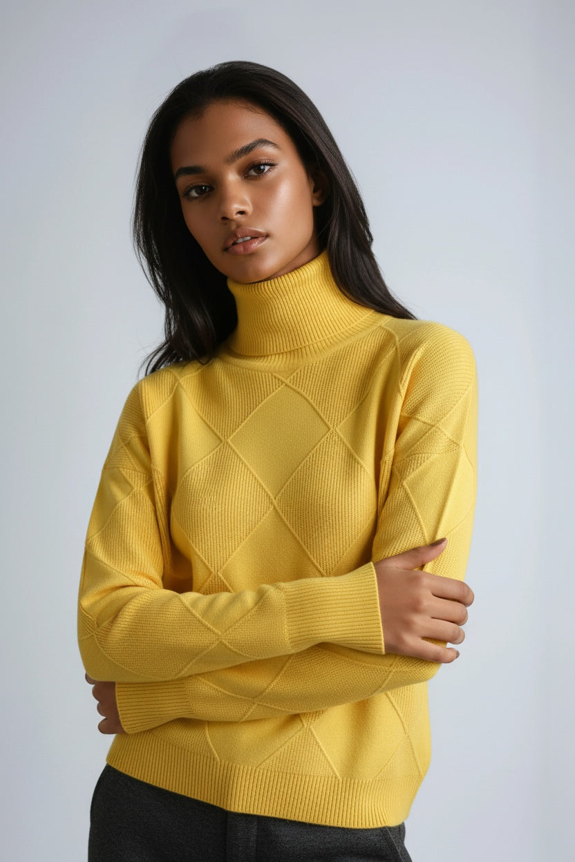 Lola | Turtleneck Sweater with Pattern