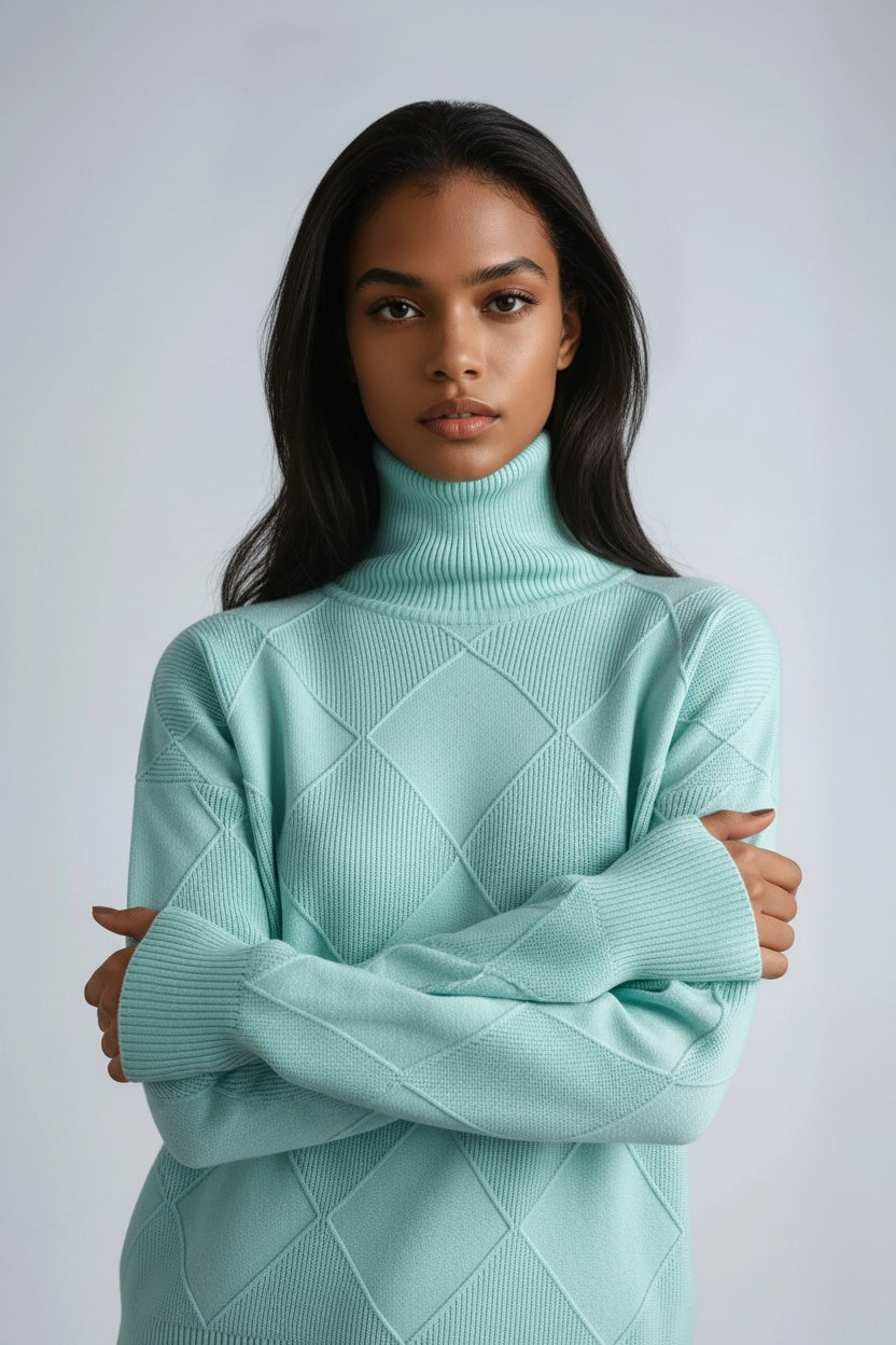 Lola | Turtleneck Sweater with Pattern