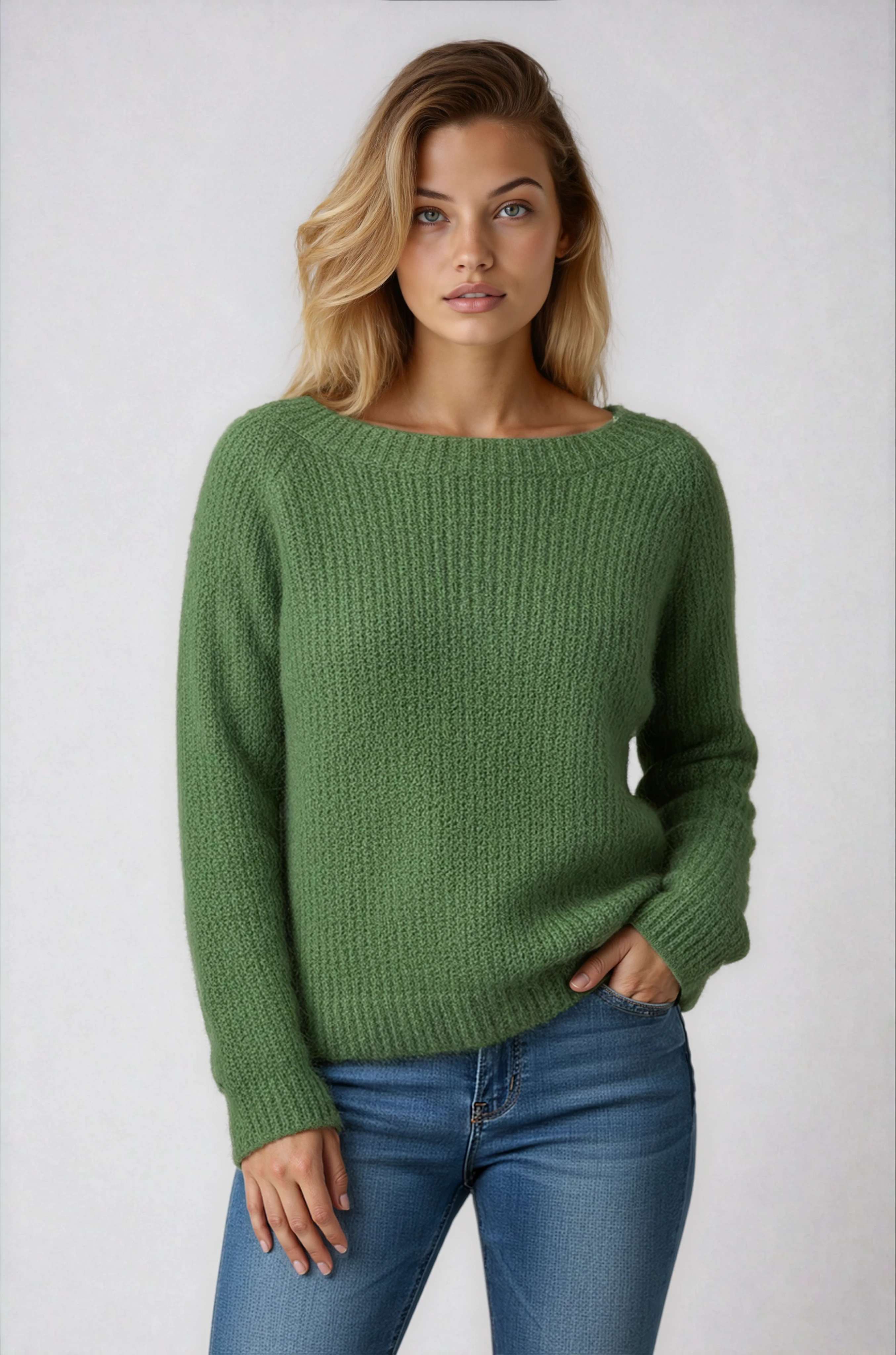 Gina | Sweater with Boat Neckline