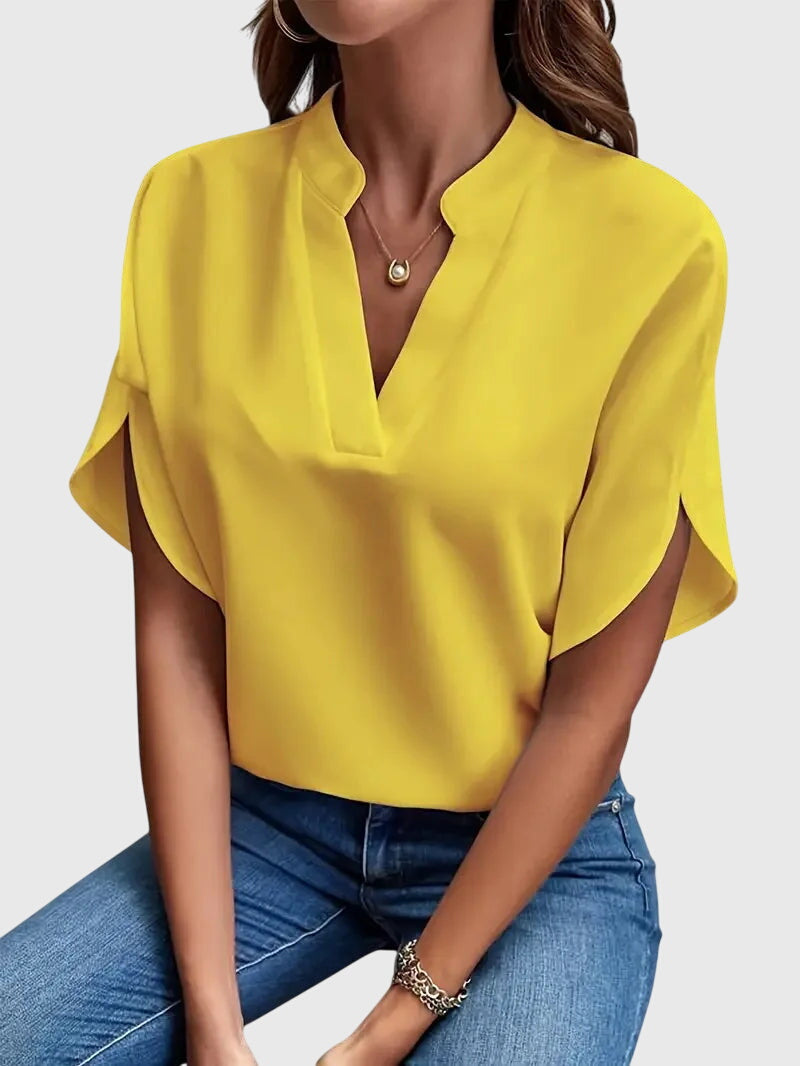 Lia | Soft and Elegant V-Neck Shirt